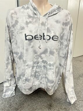 bebe Sport Pullover Hoodie — Light Gray
